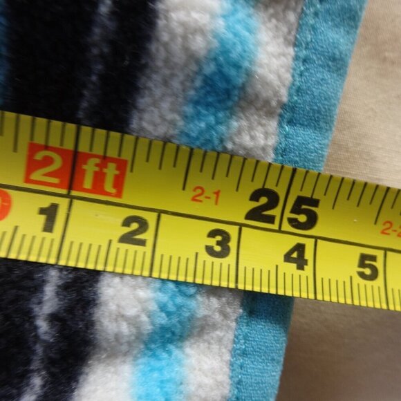 Cowgirl Hardware women's size S, pull over stripe fleece top 5 snap neck closure - Picture 13 of 16